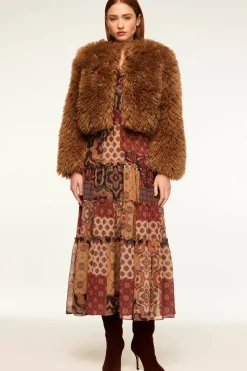 MISA Los Angeles Long-sleeve|Misa Classics>AHREANA DRESS Surrealpatchworkchiffon