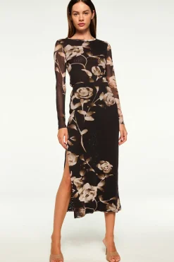 MISA Los Angeles Matching Sets|Jersey & Mesh>AISHA SKIRT Fadedrosemesh