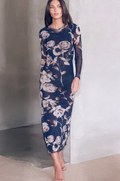 MISA Los Angeles Matching Sets|Jersey & Mesh>AISHA SKIRT Fadedrosemesh
