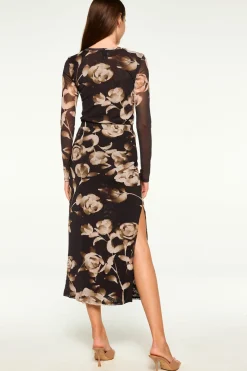 MISA Los Angeles Matching Sets|Jersey & Mesh>AISHA SKIRT Fadedrosemesh