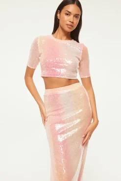 MISA Los Angeles Matching Sets|Skirts & Shorts>AISHA SKIRT Sequinombre