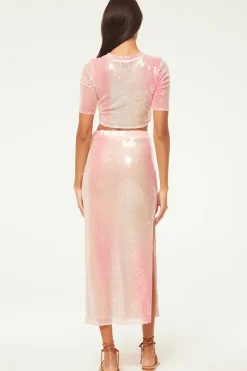MISA Los Angeles Matching Sets|Skirts & Shorts>AISHA SKIRT Sequinombre