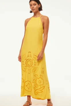 MISA Los Angeles Honeymoon|Maxi>ALEJANDRA DRESS Canaryeyelet