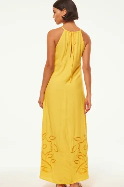 MISA Los Angeles Honeymoon|Maxi>ALEJANDRA DRESS Canaryeyelet