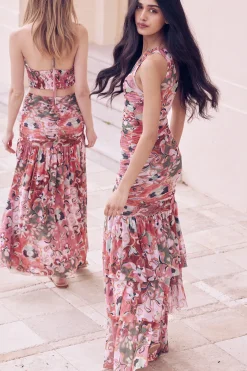 MISA Los Angeles Honeymoon|Jersey & Mesh>ALETHEA DRESS Resortbatikmesh