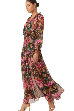 MISA Los Angeles Tops>ALEXIS TOP Floragroovechiffon