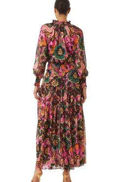 MISA Los Angeles Tops>ALEXIS TOP Floragroovechiffon