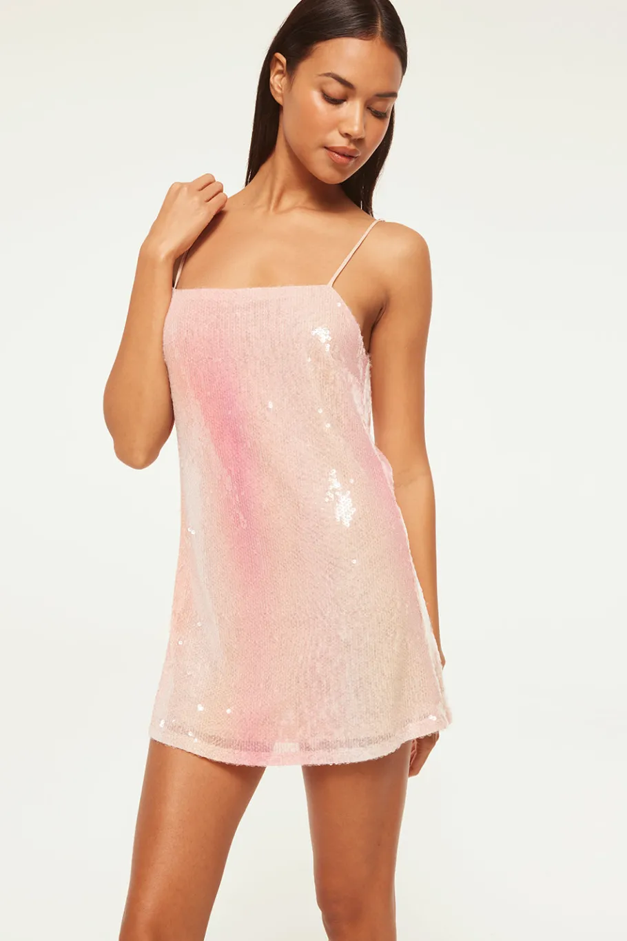 MISA Los Angeles Mini|Dresses>ALINE DRESS Sequinombre