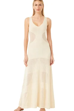 MISA Los Angeles Honeymoon|Knit>ALLISON DRESS Ivory