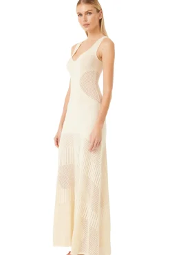 MISA Los Angeles Honeymoon|Knit>ALLISON DRESS Ivory