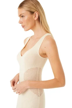 MISA Los Angeles Honeymoon|Knit>ALLISON DRESS Ivory