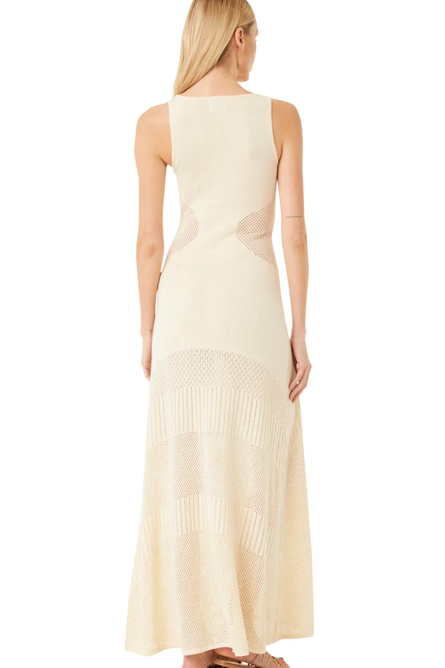 MISA Los Angeles Honeymoon|Knit>ALLISON DRESS Ivory