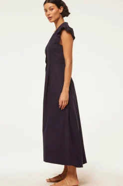 MISA Los Angeles Midi|Dresses>ALMAZ DRESS Navylinen