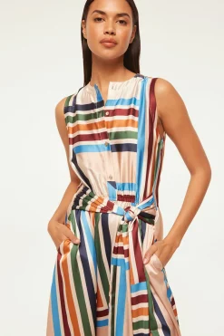MISA Los Angeles Wedding Guest|Misa Classics>ANABELLA DRESS Sanmiguelstripe