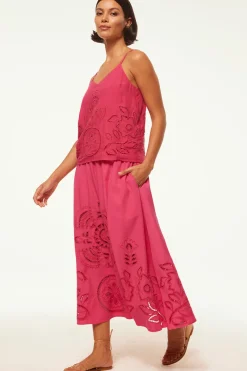 MISA Los Angeles Honeymoon|Matching Sets>ANALISSE SKIRT Pinkeyelet