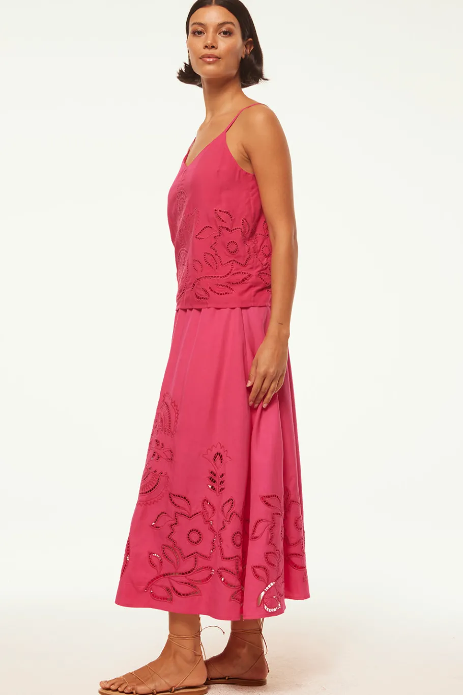 MISA Los Angeles Honeymoon|Matching Sets>ANALISSE SKIRT Pinkeyelet