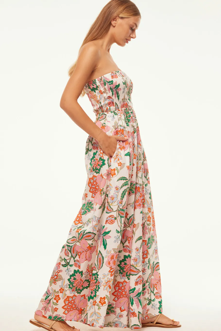 MISA Los Angeles Honeymoon|Jumpsuits & Rompers>ANDREA JUMPSUIT Casablancafloral