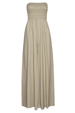 MISA Los Angeles Jumpsuits & Rompers|Jumpsuits & Rompers>ANDREA JUMPSUIT Sandsolidpoplin