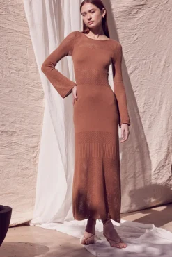 MISA Los Angeles Knit|Long-sleeve>ANU DRESS Fox