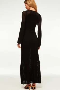 MISA Los Angeles Knit|Long-sleeve>ANU DRESS Blacklead