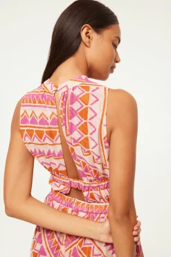 MISA Los Angeles Wedding Guest|Maxi>ARANITA DRESS Aperolgeo