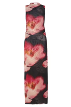 MISA Los Angeles Wedding Guest|Jersey & Mesh>ATHENA DRESS Midnightorchidmesh