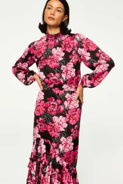 MISA Los Angeles Wedding Guest|Long-sleeve>AUDREY DRESS Pinkpeony