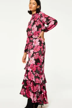 MISA Los Angeles Wedding Guest|Long-sleeve>AUDREY DRESS Pinkpeony