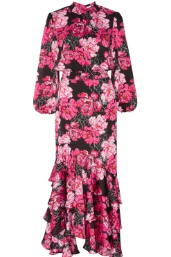 MISA Los Angeles Wedding Guest|Long-sleeve>AUDREY DRESS Pinkpeony