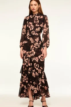MISA Los Angeles Wedding Guest|Long-sleeve>AUDREY DRESS Auricflora