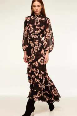 MISA Los Angeles Wedding Guest|Long-sleeve>AUDREY DRESS Auricflora