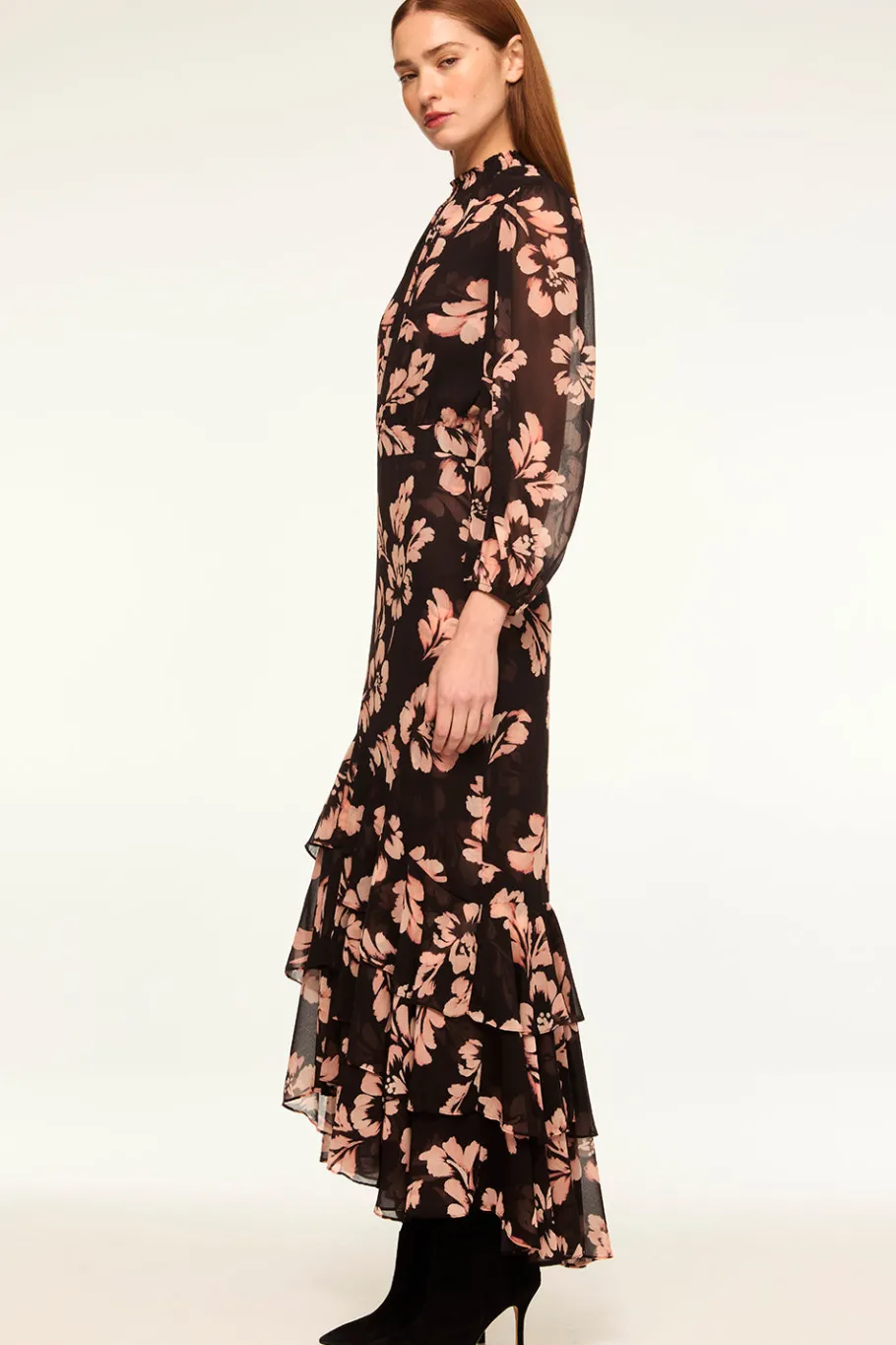 MISA Los Angeles Wedding Guest|Long-sleeve>AUDREY DRESS Auricflora