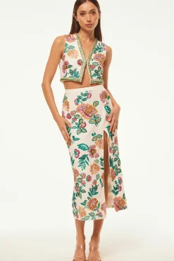 MISA Los Angeles Honeymoon|Bachelorette>BASHIRA TOP Malikapaisleyfloralembroidery