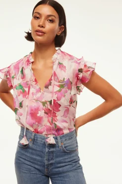 MISA Los Angeles Tops>BASIA TOP Gardenfuchsia
