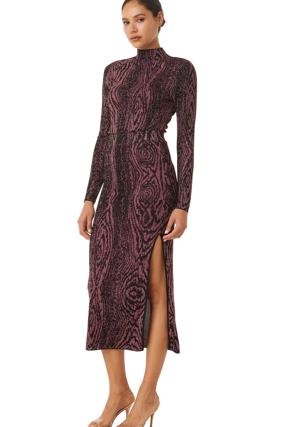 MISA Los Angeles Knits|Matching Sets>BOW SKIRT Plum