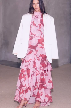 MISA Los Angeles Wedding Guest|Maxi>CALISSA DRESS Florarosada