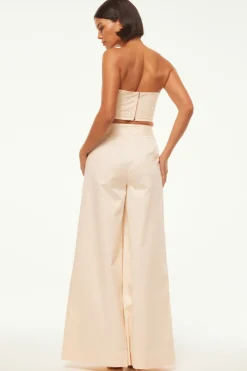 MISA Los Angeles Bachelorette|Matching Sets>CANDY BANDEAU Parchment