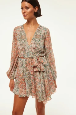 MISA Los Angeles Long-sleeve|Mini>CARIA DRESS Ombretapestry