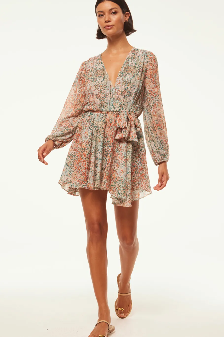 MISA Los Angeles Long-sleeve|Mini>CARIA DRESS Ombretapestry