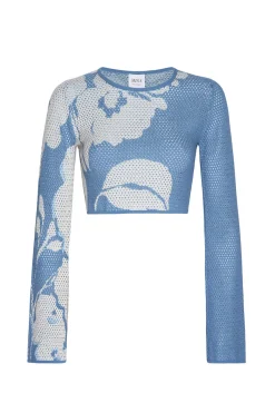 MISA Los Angeles Knits|Matching Sets>CASSI TOP Bluehibiscusflora