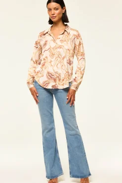 MISA Los Angeles Tops>CELINE TOP Goldenstrawsatin
