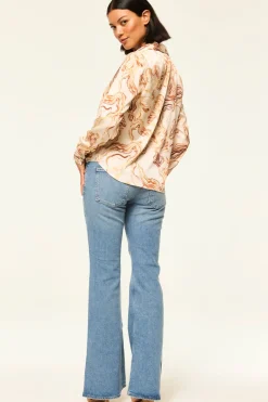 MISA Los Angeles Tops>CELINE TOP Goldenstrawsatin
