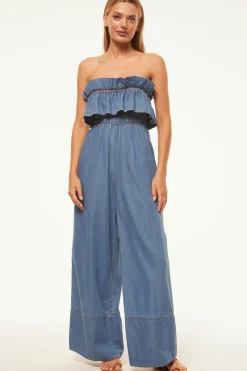 MISA Los Angeles Jumpsuits & Rompers|Jumpsuits & Rompers>CHARLIE JUMPSUIT Bluechambray