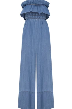 MISA Los Angeles Jumpsuits & Rompers|Jumpsuits & Rompers>CHARLIE JUMPSUIT Bluechambray