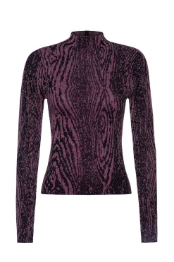 MISA Los Angeles Knits|Matching Sets>CLARA TOP Plum