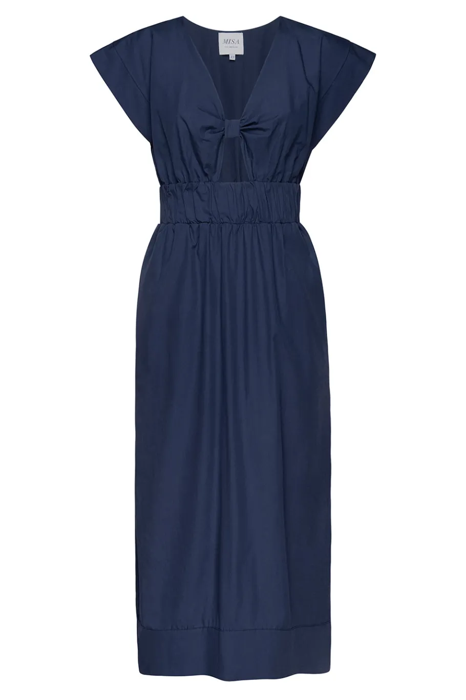 MISA Los Angeles Cut-out|Midi>CLAUDINE DRESS Midnightbluepoplin