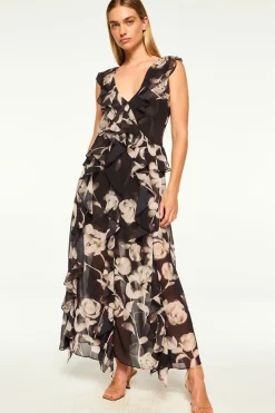 MISA Los Angeles Wedding Guest|Maxi>CLAUDITA DRESS Fadedrosechiffon