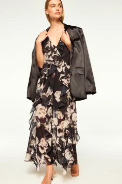 MISA Los Angeles Wedding Guest|Maxi>CLAUDITA DRESS Fadedrosechiffon