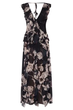 MISA Los Angeles Wedding Guest|Maxi>CLAUDITA DRESS Fadedrosechiffon