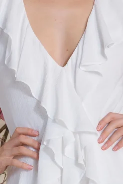 MISA Los Angeles Classic White|Maxi>CLAUDITA DRESS White